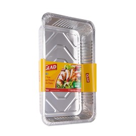 Glad Disposable Aluminum Full Size Deep Steam Pan - 2 Count - Foil Steam Pan - 20.5” x 12.5” x 2.75” Aluminum Pan - Disposable Steamware