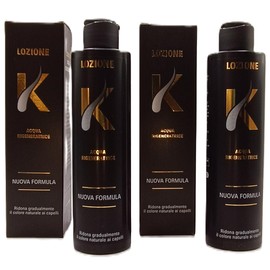 Stop Shampoo for White and Grey Hair - K Lotion with Enhanced Formula 2 x 200ml Bottles