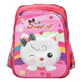 Lluvia Mochila Lonchera Lapicera Gatito Sweet Cat 3d Rosa Primaria Ll23bpm059 Lluvia