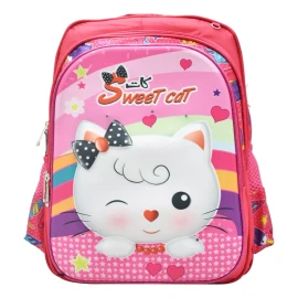 Lluvia Mochila Lonchera Lapicera Gatito Sweet Cat 3d Rosa Primaria Ll23bpm059 Lluvia
