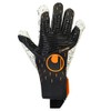 uhlsport Speed Contact Supergrip + Adult Unisex Goalkeeper Gloves, Black/White/Neon