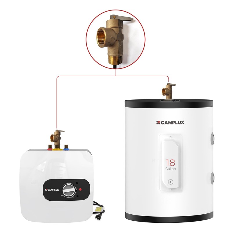 3/4" Temperature and Pressure Relief Valve with Extended Probe for