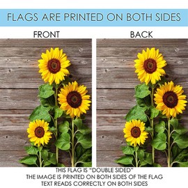 Wamika Autumn Sunflowers On Wooden Board Garden Yard Flag Banner House Home Decor 12 x 18 inch,Fall Flower Small Mini Decorative Double Sided Welcome Flags for Holiday Wedding Party Outdoor Outside