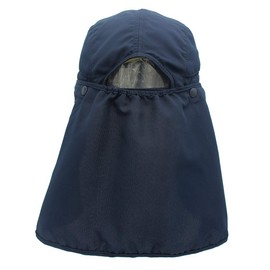 LLmoway Men Sun Caps Flap Hats Quick Dry Breathable Baseball Cap UV Protection Fishing Cap Navy Blue