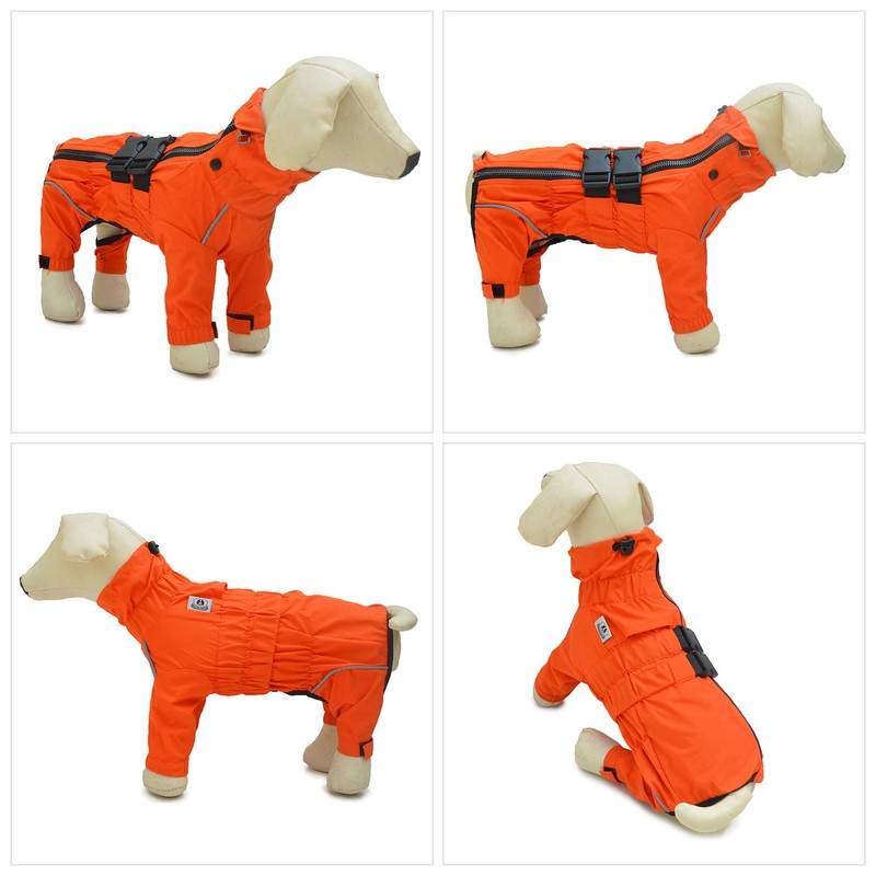 Dogs Waterproof Jacket, Lightweight Waterproof Jacket Reflective Safety Dog Raincoat