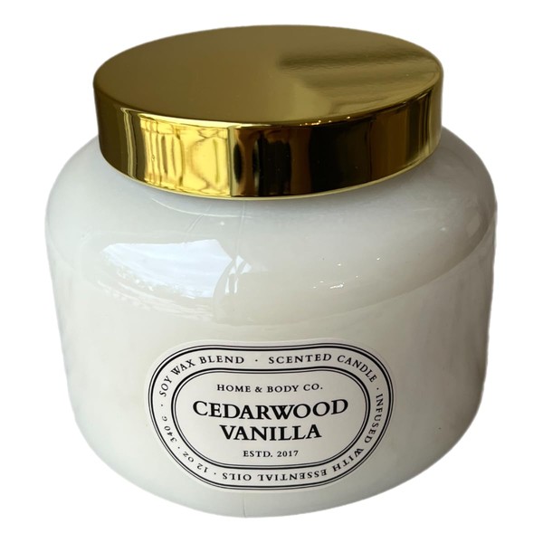 Home&Body Company Scented Candles 12 OZ Fragranced Candle, Soy Blend