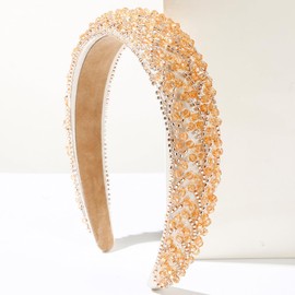 Handgefertigtes Perlen-Stirnband für Damen, modisches und schlichtes dekoratives Stirnband aus Kristallreisperlen, vielseitiger Haarschmuck für Mädchen