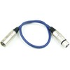 4x Adam Hall Cables K3MMF005 0BLU Microphone Cable 0.5 m