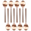 Argon Tableware Stainless Steel Dessert Spoons - 20cm - Copper
