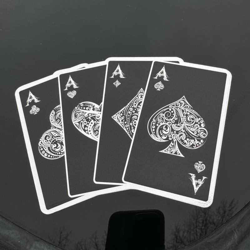 Ace Playing Card Chrome Sticker - High Quality Printed Vinyl