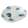 Marui Pottery MR-3-3408 Shigaraki Ware Hechimon Tatara Small Plate, Blue