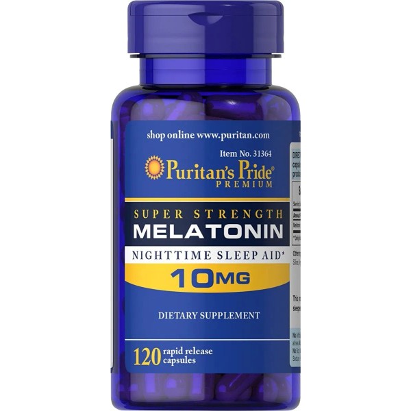 Melatonina 10 Mg, Rápida Liberación Mejora El Descanso 120pz Sabor