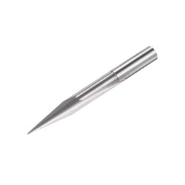 sourcing map Wood Engraving CNC Router Bit Full Carbide Carving for PVC MDF 6 mm 0.5 mm 15° 60 mm