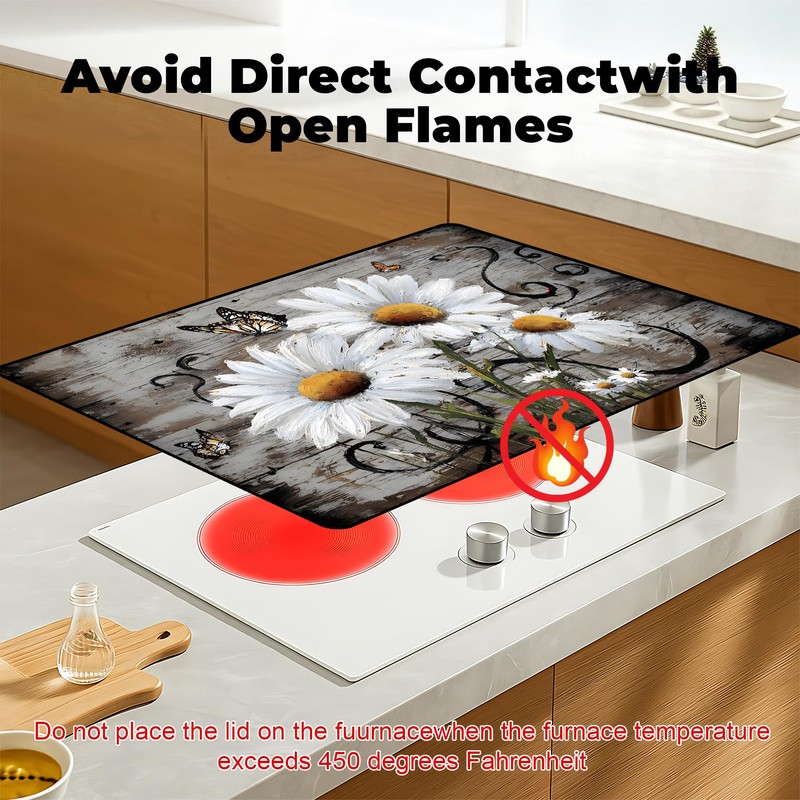 Silicone Glass Stove Top Cover- Mat for Electric Stove Protector