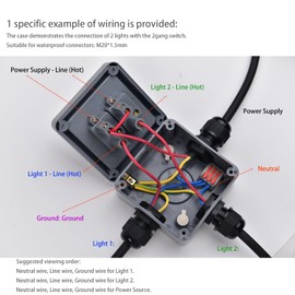 Outdoor Switch, USUPERINK IP66 Weatherproof Outdoor Light Switch, 2 Gang 2 Way Dual Switch, SPDT Electrical Switch, 10A 110-250V, for Outdoor, Garden, Pool, Patio Area