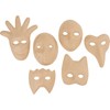 VBS Children's Masks, Set of 6, Papier Mache