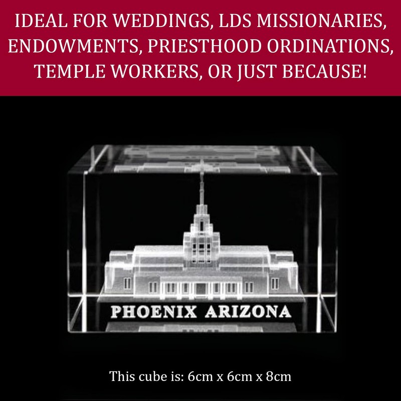 Ringmasters Crystal Cube Desk Decor LDS Temple Paper Weights for