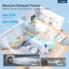 Amico 8" Kitchen Exhaust Fan, Remote 9-Speed, 29W EC Motor,