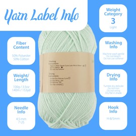 JubileeYarn Simply Sweet Yarn - 100g/Skein DK Cotton Blend - Little Boy Blush - 4 Skeins