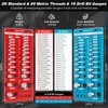 68 Nut and Bolt Thread Checker Standard and Metric,Bolt Size