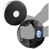 BAY Leather-PU Round Plate Pads Black/White Hand Pads Pack of