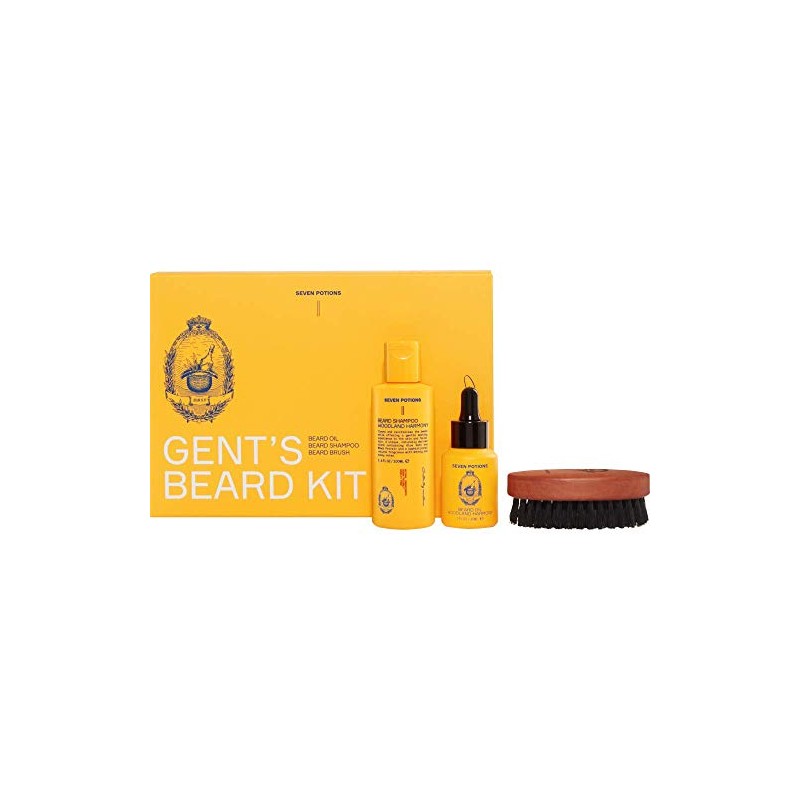 Seven Potions Beard Grooming Set — Contains Beard Shampoo, Beard