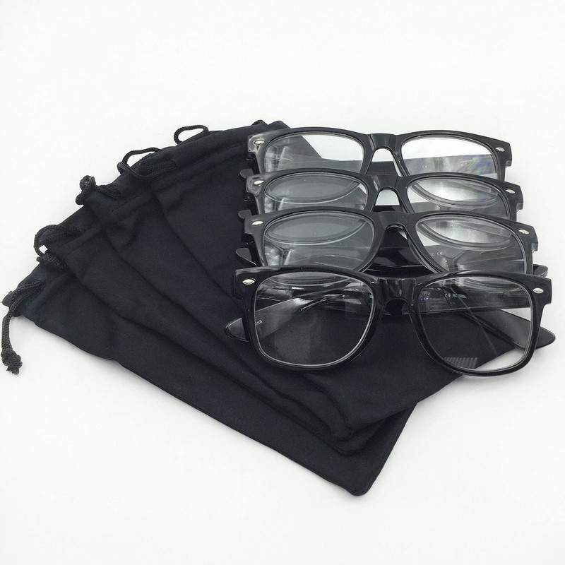 grinderPUNCH 4 Pairs Deluxe Reading Glasses Spring Hinge Stylish Readers