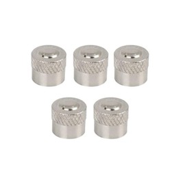 Tek Automotive Pack of 5 Universal Fit Tyre Valve Caps with Nylon Insert – Dust Caps for Car Tyres Dust-Proof and Corrosion-Resistant Schrader Valve Compatible, Car Wheel and Tire Valve Caps