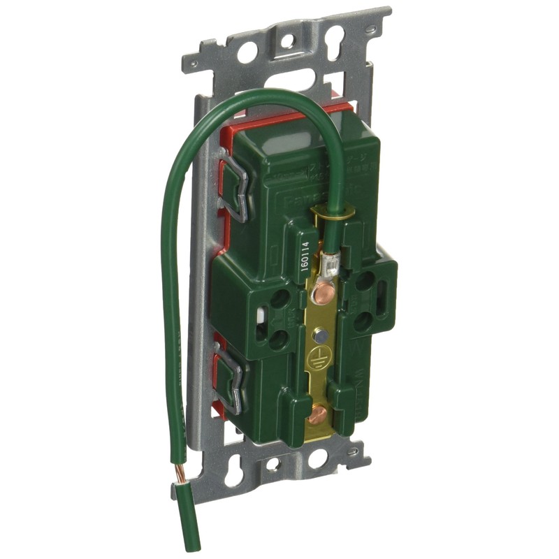 Panasonic WN1518R Double Outlet with Embedded Grounding Wire, Red