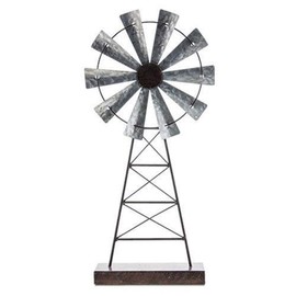 CWI Gifts Rustic Standing Windmill, Multicolored