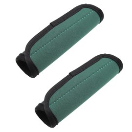 JAKOUE Airport Essentials: 2 Pcs Green Suitcase Handle Wraps - Soft Neoprene Grip for Stress-Free Travel