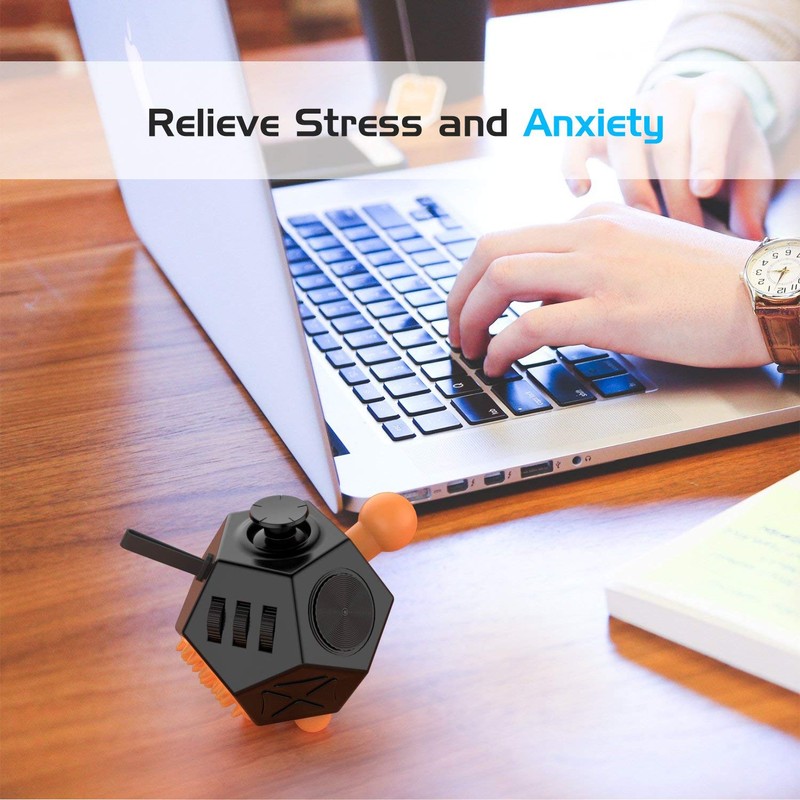 ATIC 12 Sided Fidget Cube, Fidget Twiddle Cube Dodecagon Stress