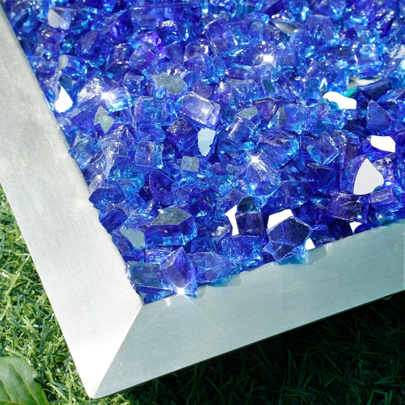 Skyflame 15LB Fire Glass for Propane Fire Pit, 1/2 Inch