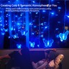 Blue Butterfly Curtain Fairy Lights USB Plug in,120 LED 8