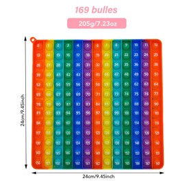 jiuzcare Pop It Fidget Toy 24x24cm Push Bubble Fidget Kinder Anzahl Stressabbau Spielzeug Werkzeug Aufklärung Digitaler Sensory Toy Lernspielzeug