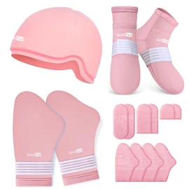 SuzziPad Chemo Care Package for Women & Men, Cooling Gloves, Socks and Cold Caps for Chemotherapy, Ideal for Discomfort of Head, Hand, Feet, L