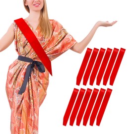 DIY Plain Satin Sash, Blank Satin Sashes, Pack of 12 Bride to Be Sash, Team Bride Sash, Birthday Sash, Birthday Sash, Bachelor Party Sash, Red