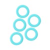 5pcs Baby Soft Silicone Teething Ring Toy Infant Safe Elastic