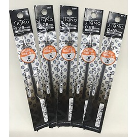 Uni-ball Signo Ultra Micro Point Gel Pens Refills -0.28mm-black Ink-value Set of 5