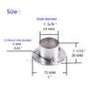 NELXULAS Stainless Steel Heavy Duty Closet Rod Holder,Shower Curtain Rod