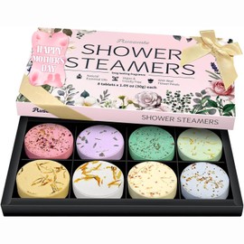Shower Steamers Aromatherapy 8 Pcs - Birthday Valentines Day Gifts for Women Mom Her Wife, Natural Essential Oil for Self Care Home Spa Relaxation Galentines Day Gifts, Easter Basket Essentials