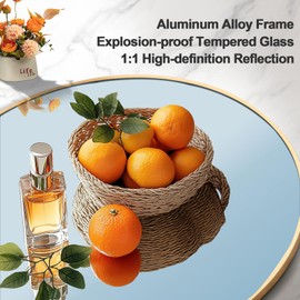 GlasFlength 64"x21" Full Length Mirror Arched Body Dressing Floor Standing Mirrors, Gold