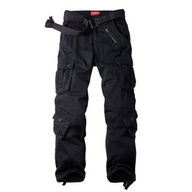 XNMAYA Black Cargo Pants for Womens Plus Size Military Army Combat Trousers,Baggy Hiking Casual Work Pant with Pockets US 22