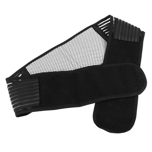 EXCEART Lumbar Back Brace Magnetic Self-Heating Back Waist Support Lumbar Belt Adjustable Pain Relief Waist Brace Lumbar Support Lower Pain Massager Size M (Black)
