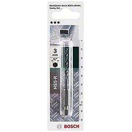 Bosch 2609255140 Hex Shank Metal Drill bit, 3 mm Diameter