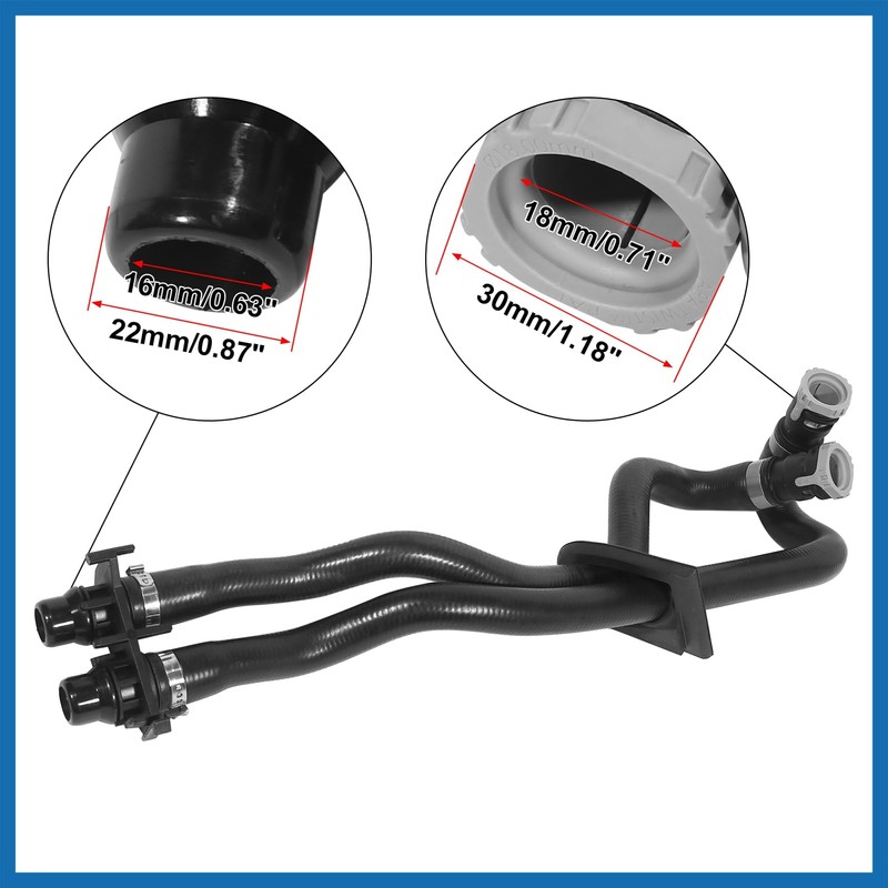 A ABSOPRO Heater Water Hose LR019276 Rubber Replacement for Land