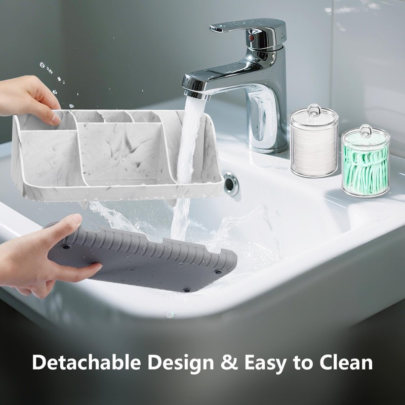 GFWARE Bathroom Toothbrush Holder Set with 2 Pack Qtip Holder