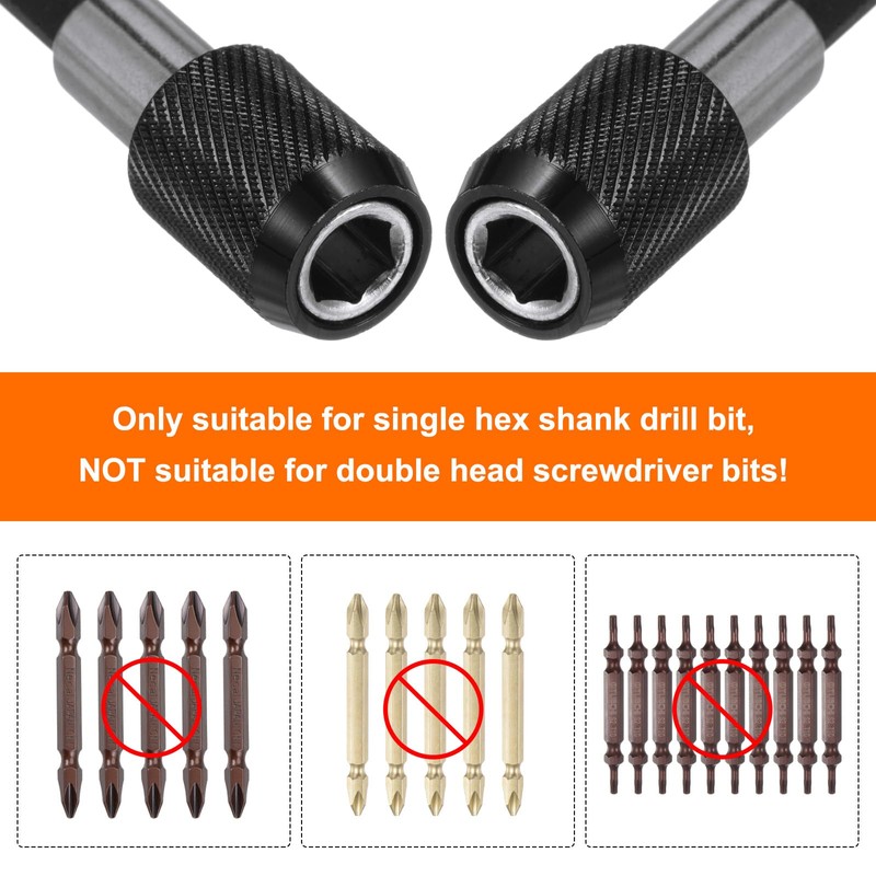 HARFINGTON Magnetic Extension Chuck Adapter 2.5" 1/4 Inch Hex Shank