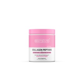 BEAUTY AND CUTIE Collagen Peptides with Superfoods and Digestive Enzymes, Powder, Grass Fed, Pasture Raised, for Hair, Skin, Nails, and Immune System Support, Unflavored, Gluten Free,10.04 oz