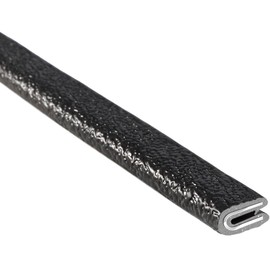 TRIM-LOK Edge Trim - Fits 1/16inch Edge, 7/16inch Leg Length, 25' Length, Black, Pebble Texture - Flexible PVC Edge Protector for Sharp/Rough Surfaces, Easy to Install
